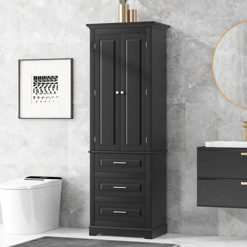 Armadietto alto con cassetti per bagno/ufficio