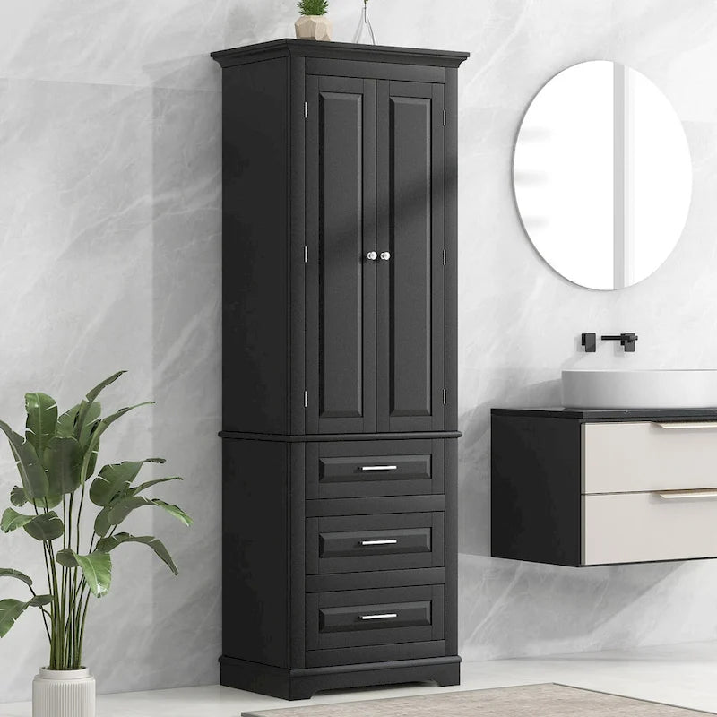 Armadietto alto con cassetti per bagno/ufficio