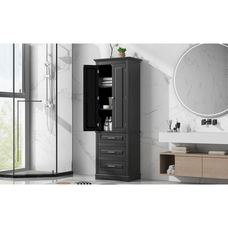 Armadietto alto con cassetti per bagno/ufficio