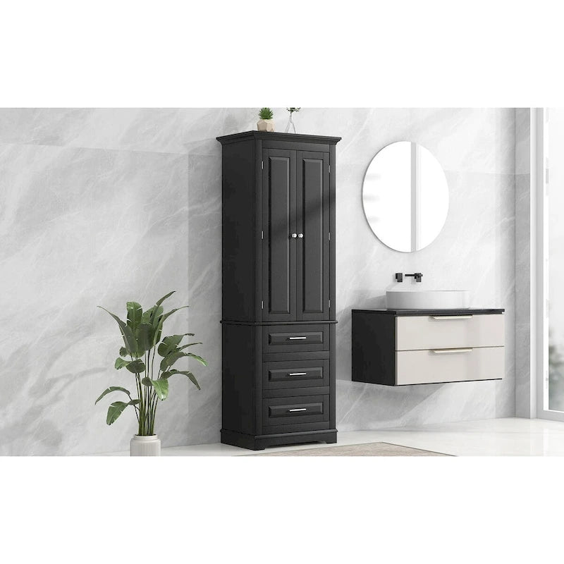 Armadietto alto con cassetti per bagno/ufficio