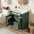 Mobile lavabo da bagno da 76 cm con lavello, mobile contenitore da bagno con 2 cassetti e un cassetto basculante, mobile lavabo a lavello singolo