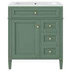 Mobile lavabo da bagno da 76 cm con lavello, mobile contenitore da bagno con 2 cassetti e un cassetto basculante, mobile lavabo a lavello singolo