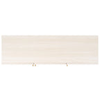 Madia TV 3 ante con inserto in rattan e finitura legno