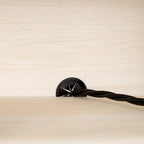 Madia TV 3 ante con inserto in rattan e finitura legno